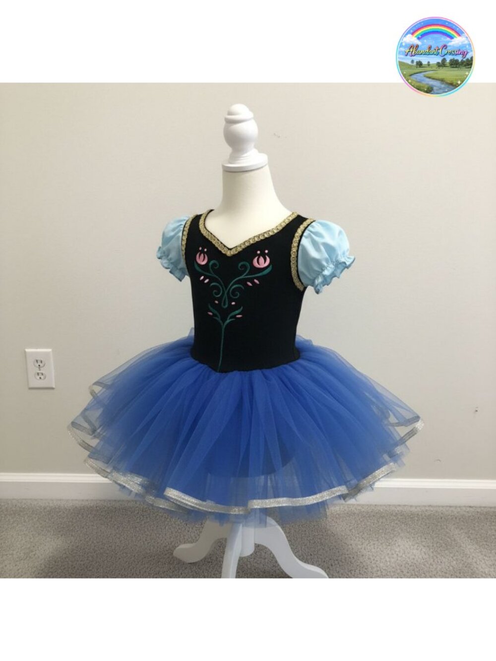 Girls Ballet Tutu Dress with Sequin Trim, 4-Layer Tulle Skirt